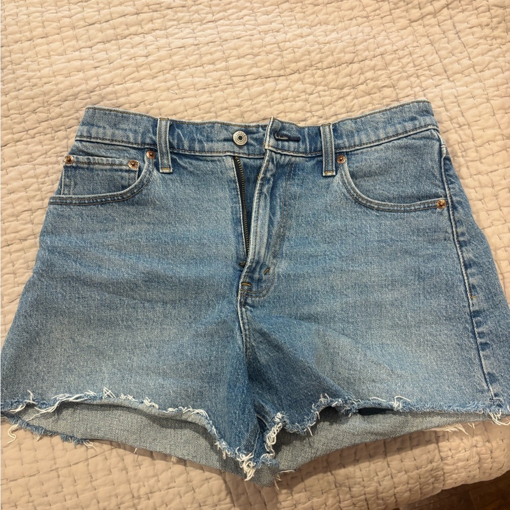 Abercrombie & Fitch Blue Jean Shorts Distressed Cut-Off Style
